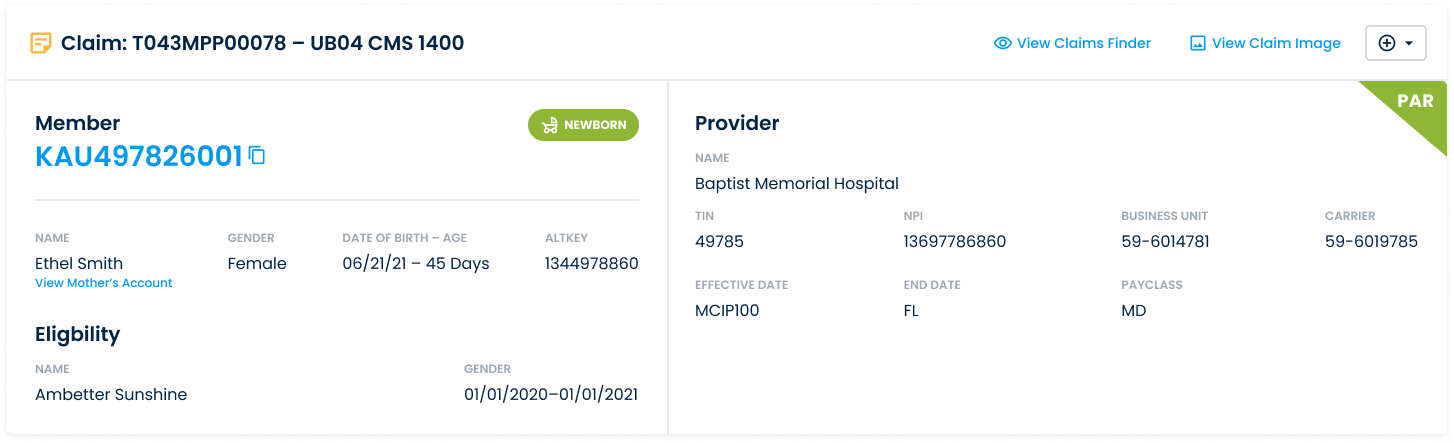 Claim Overview Cards