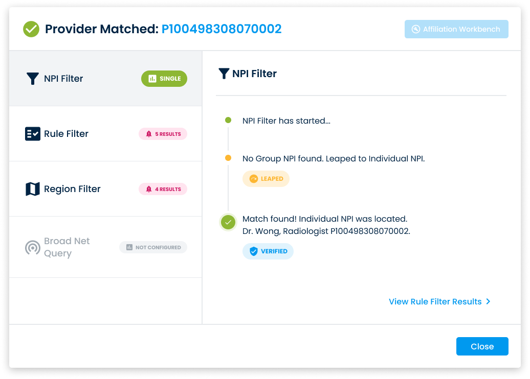 Configuration Results Dialog