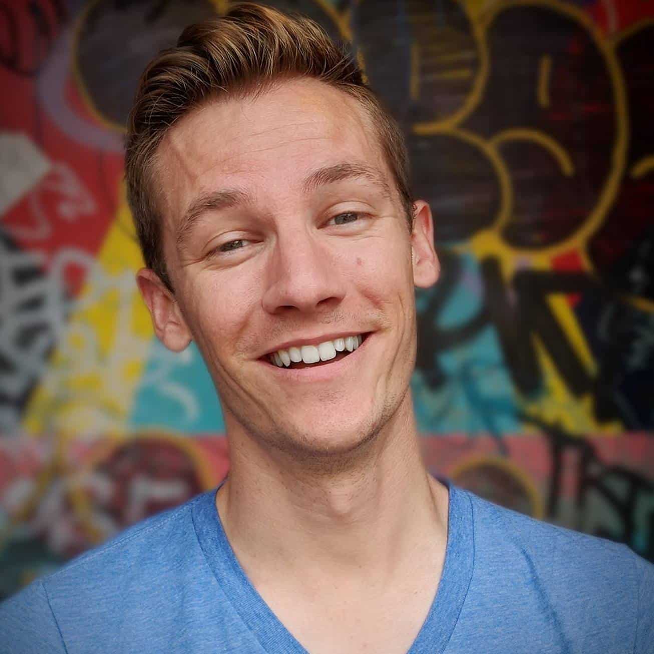 Portrait of Nate Bauer smiling.