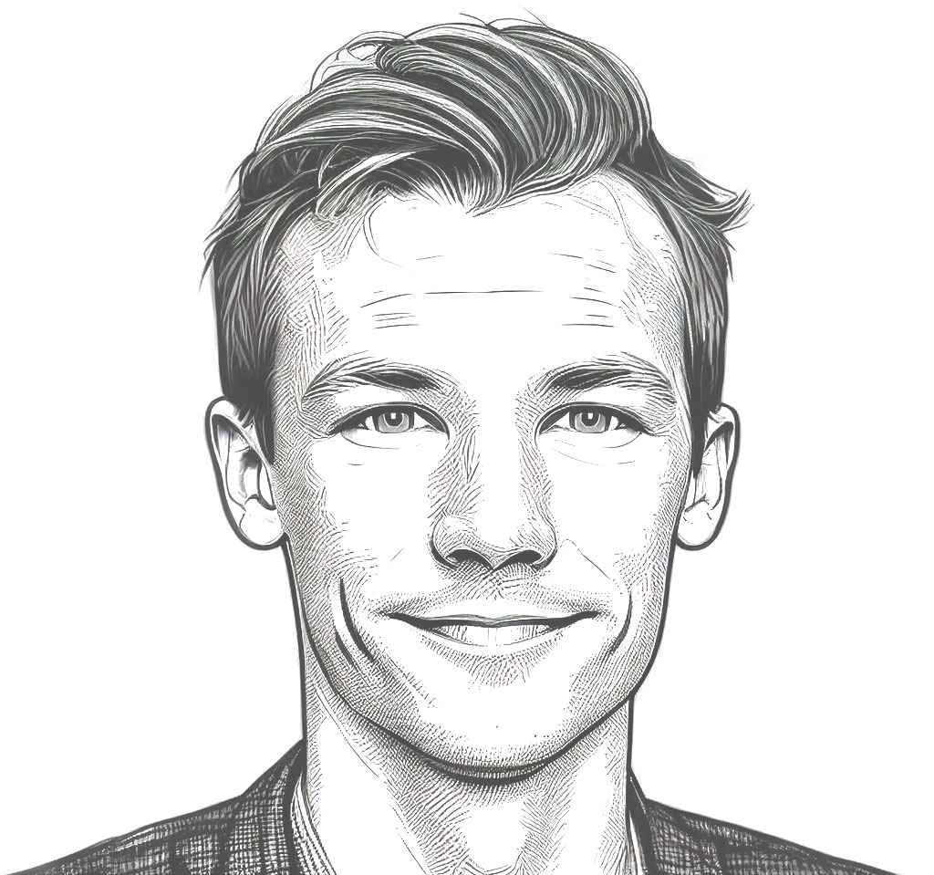 Portrait sketch of Nate Bauer