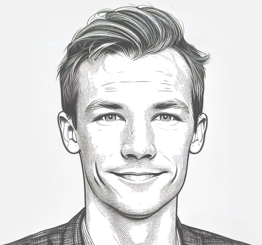 Portrait sketch of Nate Bauer